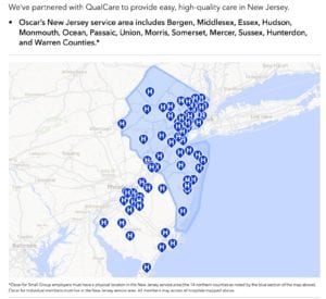 Oscar NJ Map